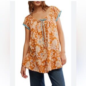 Free People Frankie Floral Peasant Tunic